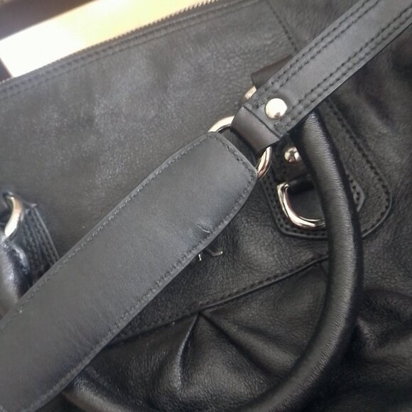 Coach Ashley Black Leather Satchel Bag F15447 - Picture 8 of 9